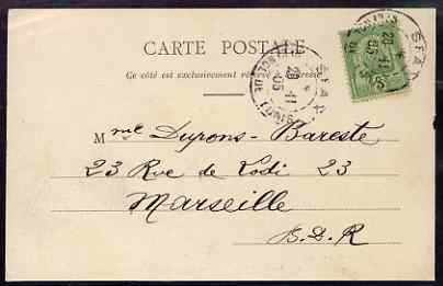 Tunisia 1905 Picture Postcard (Hotel & Cathedral at Sfax) used to Marseille, fine, stamps on , stamps on  stamps on tourism
