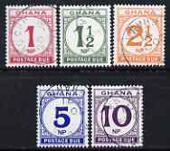 Ghana 1970 Postage Due set of 5 fine cds used, SG D27-31, stamps on , stamps on  stamps on postage due
