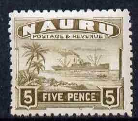 Nauru 1924-48 Century 5d mounted mint SG 33, stamps on , stamps on  stamps on , stamps on  stamps on  kg5 , stamps on  stamps on ships