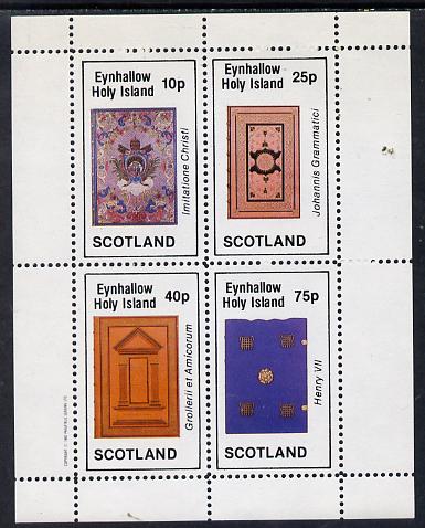 Eynhallow 1982 Ornate Book Covers #1 perf set of 4 (10p to 75p), stamps on , stamps on  stamps on books   literature