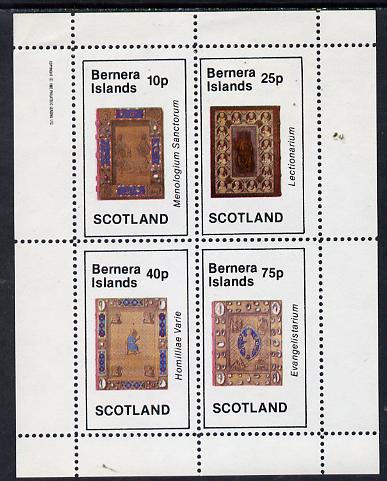 Bernera 1982 Ornate Book Covers #2 (Religious books) perf set of 4 (10p to 75p), stamps on , stamps on  stamps on books   literature   religion