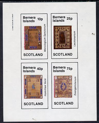 Bernera 1982 Ornate Book Covers #2 (Religious books) imperf set of 4 (10p to 75p), stamps on books   literature   religion