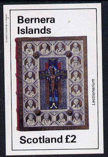 Bernera 1982 Ornate Book Covers #2 (Religious books) imperf deluxe sheet (£2 value) unmounted mint, stamps on books   literature   religion