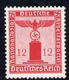 Germany 1938 Party Official 12pf carmine (wmk Swastikas) unmounted mint, SG O654, stamps on birds of prey, stamps on eagle, stamps on  ww2 , stamps on 