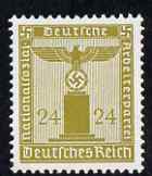 Germany 1938 Party Official 24pf sage-green (wmk Swastikas) unmounted mint, SG O656, stamps on , stamps on  stamps on birds of prey, stamps on  stamps on eagle, stamps on  stamps on  ww2 , stamps on  stamps on 