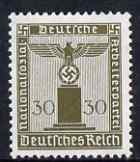 Germany 1938 Party Official 30pf bronze-green (wmk Swastikas) unmounted mint, SG O657, stamps on , stamps on  stamps on birds of prey, stamps on  stamps on eagle, stamps on  stamps on  ww2 , stamps on  stamps on 