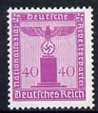 Germany 1938 Party Official 40pf magenta (wmk Swastikas) unmounted mint, SG O658, stamps on birds of prey, stamps on eagle, stamps on  ww2 , stamps on 