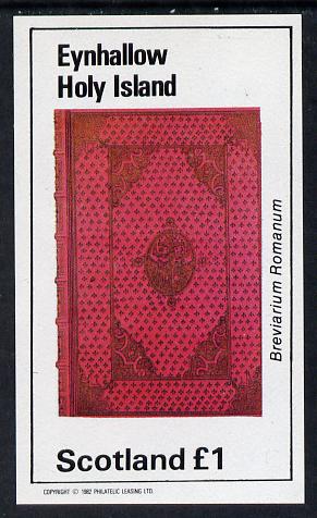 Eynhallow 1982 Ornate Book Covers #2 imperf souvenir sheet (£1 value), stamps on books   literature