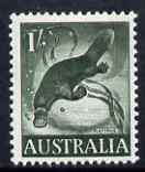 Australia 1959 Platypus 1s green from def set unmounted mint, SG 320, stamps on animals, stamps on platypus