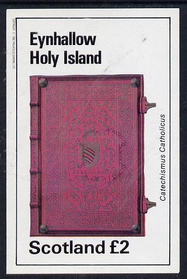 Eynhallow 1982 Ornate Book Covers #2 imperf deluxe sheet (£2 value), stamps on books   literature