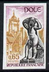 France 1971 Church & Fountain at Dole 65c from Tourism Publicity set of 5 IMPERF unmounted mint as SG 1930 (Yv 1684)., stamps on , stamps on  stamps on churches, stamps on  stamps on sculpture, stamps on  stamps on fountains