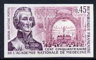 France 1971 150th Anniversary of National Aceademy of Medicine IMPERF single unmounted mint, as SG 1941, stamps on medical, stamps on 