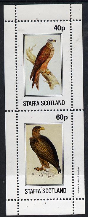 Staffa 1981 Birds of Prey #03 perf  set of 2 values (40p & 60p) unmounted mint, stamps on , stamps on  stamps on birds, stamps on  stamps on birds of prey