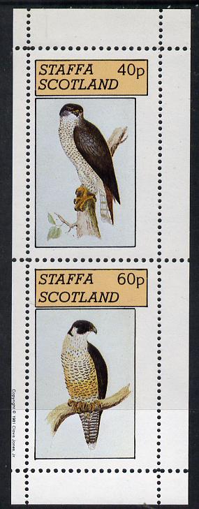 Staffa 1981 Birds of Prey #04 perf  set of 2 values (40p & 60p) unmounted mint, stamps on , stamps on  stamps on birds, stamps on  stamps on birds of prey