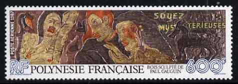 French Polynesia 1987 Air - Soyez Mysterieuses (wood sculpture by Paul Gaugin) unmounted mint, SG 520, stamps on arts, stamps on gaugin, stamps on sculpture