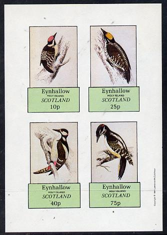 Eynhallow 1981 Woodpeckers imperf set of 4 values (10p to 75p) unmounted mint, stamps on birds    woodpecker
