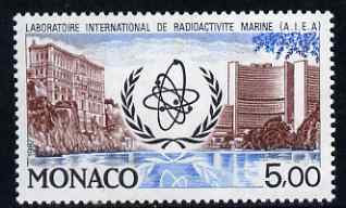 Monaco 1987 25th Anniversary of International Marine Radioactivity Laboratory 5f unmounted mint, SG 1842, stamps on , stamps on  stamps on atomic, stamps on  stamps on 