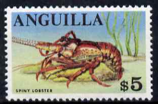 Anguilla 1967 Spiny Lobster $5 (from def set) unmounted mint SG 31