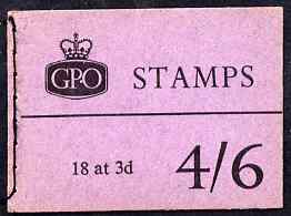 Booklet - Great Britain 1960 4s6d voucher booklet (without stamps) as sent to advertisers as a sample proof, stamps on 