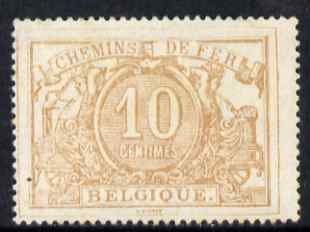 Belgium 1882 Railway Parcels 10c yellow-brown unmounted mint SG P72