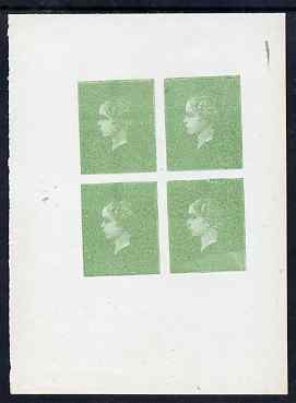 France Proof of Heir Apparent for unadopted design in emerald in block of 4 on ungummed paper, stamps on , stamps on  stamps on france proof of heir apparent for unadopted design in emerald in block of 4 on ungummed paper