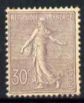 France 1903 Sower 30c pale lilac mounted mint tiny tone spot, SG 319, stamps on , stamps on  stamps on france 1903 sower 30c pale lilac mounted mint tiny tone spot, stamps on  stamps on  sg 319