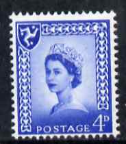 Isle of Man 1958-68 Wilding 4d ultramarine wmk Crowns unmounted mint SG 3, stamps on , stamps on  stamps on isle of man 1958-68 wilding 4d ultramarine wmk crowns unmounted mint sg 3