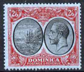 Dominica 1923-33 KG5 Badge 2s6d black & red on blue mounted mint SG 85, stamps on , stamps on  stamps on , stamps on  stamps on  kg5 , stamps on  stamps on ships