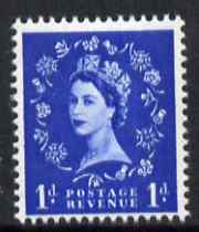 Great Britain 1960-67 Wilding 1d ultramarine Crowns phos unmounted mint SG 611, stamps on 