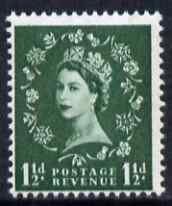 Great Britain 1960-67 Wilding 1.5d green Crowns phos unmounted mint SG 612, stamps on 