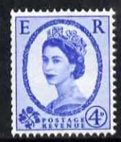 Great Britain 1958-65 Wilding Crowns 4d ultramarine unmounted mint SG 576, stamps on , stamps on  stamps on great britain 1958-65 wilding crowns 4d ultramarine unmounted mint sg 576