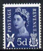 Great Britain Regionals - Scotland 1967-70 Wilding 5d royal blue no wmk unmounted mint SG S11, stamps on , stamps on  stamps on great britain regionals - scotland 1967-70 wilding 5d royal blue no wmk unmounted mint sg s11