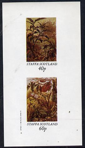 Staffa 1982 Insects imperf  set of 2 values (40p & 60p) unmounted mint, stamps on , stamps on  stamps on insects