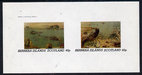 Bernera 1982 Marine Life imperf  set of 2 values (40p & 60p) unmounted mint, stamps on marine-life