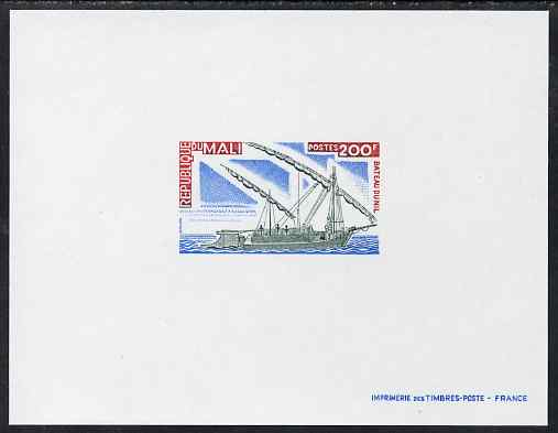 Mali 1976 Nile Felucca 200f imperf deluxe sheet in issued colours as SG566, stamps on , stamps on  stamps on ships