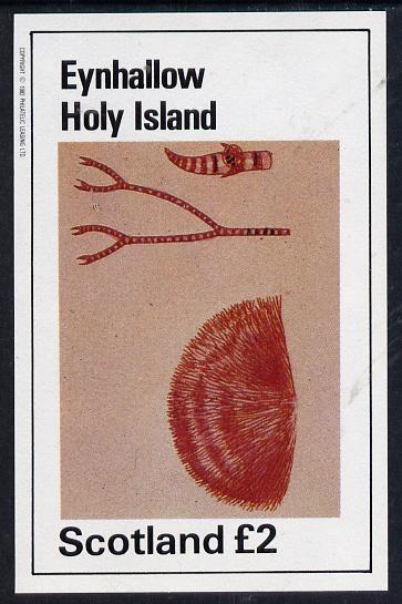 Eynhallow 1982 Sea Weed imperf deluxe sheet (£2 value) unmounted mint, stamps on marine-life