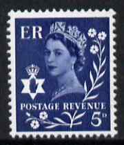 Great Britain Regionals - Northern Ireland 1968-69 Wilding 5d royal blue no wmk unmounted mint SG NI10, stamps on , stamps on  stamps on great britain regionals - northern ireland 1968-69 wilding 5d royal blue no wmk unmounted mint sg ni10