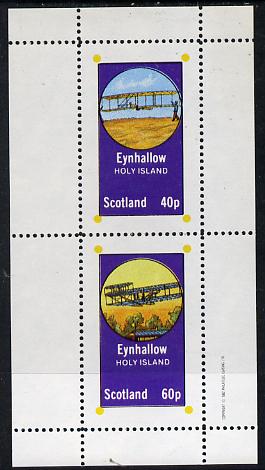 Eynhallow 1982 Early Aircraft #2 perf  set of 2 values (40p & 60p) unmounted mint, stamps on , stamps on  stamps on aviation