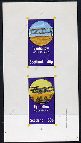 Eynhallow 1982 Early Aircraft #2 imperf  set of 2 values (40p & 60p) unmounted mint, stamps on , stamps on  stamps on aviation