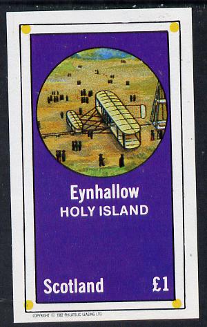 Eynhallow 1982 Early Aircraft #2 imperf souvenir sheet (£1 value) unmounted mint, stamps on aviation
