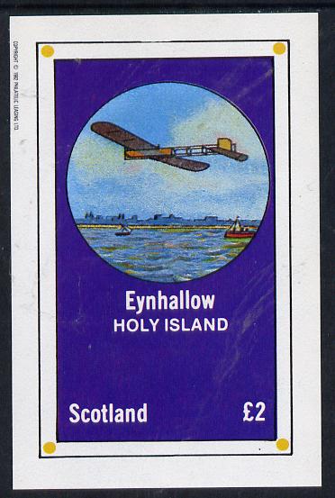 Eynhallow 1982 Early Aircraft #2 imperf deluxe sheet (£2 value) unmounted mint, stamps on aviation