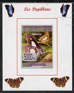 Guinea - Conakry 2008 Butterflies #1 individual imperf deluxe sheet unmounted mint. Note this item is privately produced and is offered purely on its thematic appeal, stamps on , stamps on  stamps on butterflies