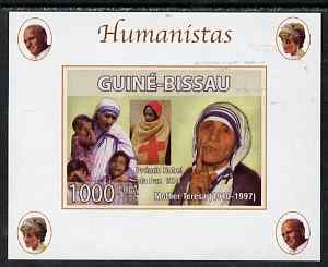 Guinea - Bissau 2008 Humanists - Mother Teresa individual imperf deluxe sheet unmounted mint. Note this item is privately produced and is offered purely on its thematic appeal