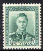 New Zealand 1938-44 KG6 1/2d green unmounted mint, SG 603, stamps on , stamps on  kg6 , stamps on 