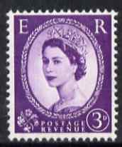 Great Britain 1958-61 Wilding Crowns graphite 3d unmounted mint SG592, stamps on , stamps on  stamps on wildings