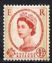 Great Britain 1959 Wilding Phosphor-graphite 4.5d unmounted mint SG609, stamps on , stamps on  stamps on wildings