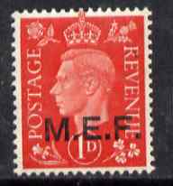British Occupations of Italian Colonies - MEF 1942 KG6 1d scarlet unmounted mint SG M1, stamps on , stamps on  kg6 , stamps on 
