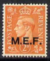 British Occupations of Italian Colonies - MEF 1943-47 KG6 2d pale orange unmounted mint SG M12, stamps on , stamps on  stamps on , stamps on  stamps on  kg6 , stamps on  stamps on 