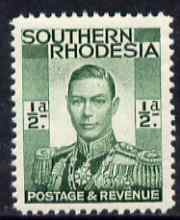 Southern Rhodesia 1937 KG6 def 1/2d green unmounted mint, SG40, stamps on , stamps on  stamps on , stamps on  stamps on  kg6 , stamps on  stamps on 