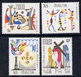 Malta 1976 Folklore set of 4 unmounted mint, SG 555-8, stamps on , stamps on  stamps on religion, stamps on  stamps on easter, stamps on  stamps on cultures